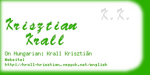 krisztian krall business card